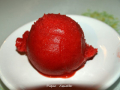 sorbet à la fraise en sorbetière