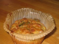 muffin courgette chèvre et jambon fumé