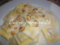 pâtes et riz : raviolis aux quatre fromages sauce béchamel aux noix