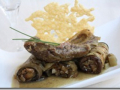 viande : osso bucco aux aubergines et dentelle de parmesan