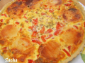 tarte au picodon , thym et tomates sur une pâte brisée au vin blanc