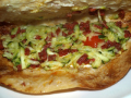 entrée chaude : wraps tortillas aux courgettes chorizo feta