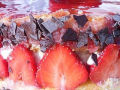 fraisier aux copeaux de chocolat