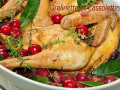 poulet en crapaudine, aux cerises