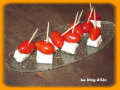 entrée froide : mini brochettes feta tomates