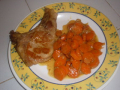 cotes de porc et carottes