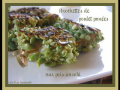 viande : brochettes de poulet panées aux pois wasabi et leurs nigiri au poivron grillé