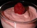 mousse glacée aux framboises et au citron vert