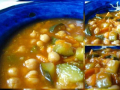 soupe de pois chiches et de courgettes