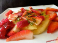 salade de fruits, ananas et fraises