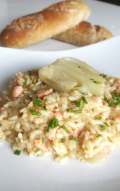 pâtes et riz : risotto au saumon et fenouil