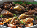 pintade au cognac de l’ile de ré, pommes, marrons et pruneaux
