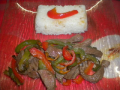 riz sauté et boeuf au sésame
