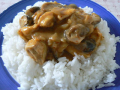 poulet sauce mangue et lait de coco (créole)