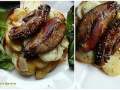 escalopes de foie gras poêlées sur lit de rattes rôties