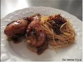 pilons de poulet au confit aux deux poivrons