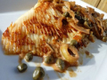 raie à la crème de porto et aux oignons caramélisés