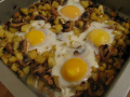 pommes de terre rôties aux oeufs