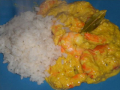 curry de crevettes à la crème de coco