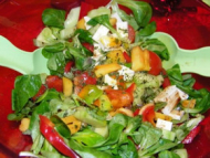 Recette salade grecque à la mangue