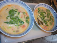 Recette soupe thaie au poulet et lait de coco