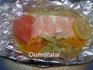 Recette saumon en papillotes aux légumes râpés