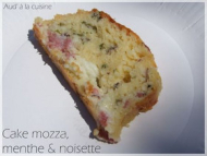 Recette cake mozza, menthe et noisette